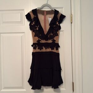 For Love and Lemons Laney Lou Lou Ruffle Sheer Dress